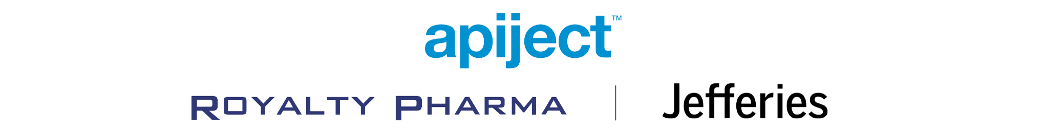 Logos: ApiJect Systems, Corp., Royalty Pharma, Jefferies Group